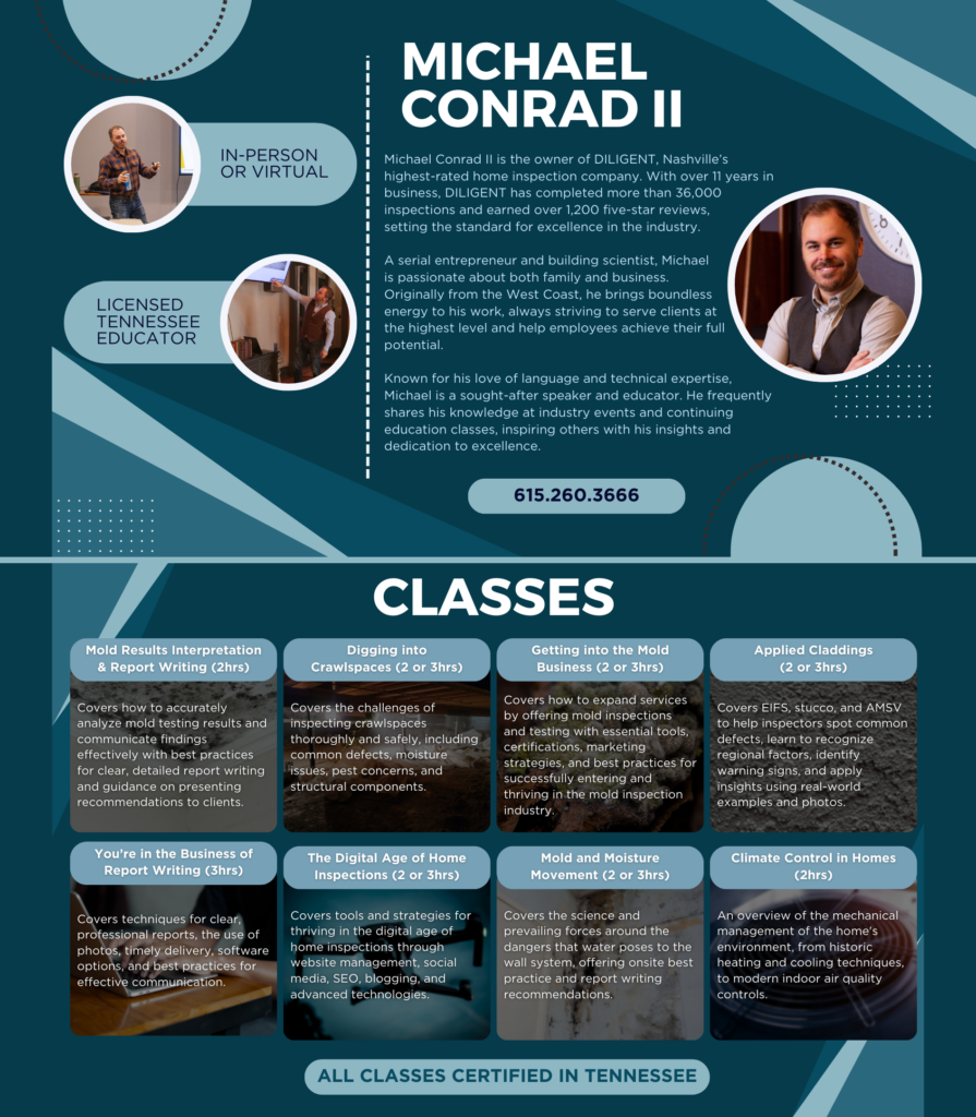 Continuing Education Speaker Flyer - Michael Conrad